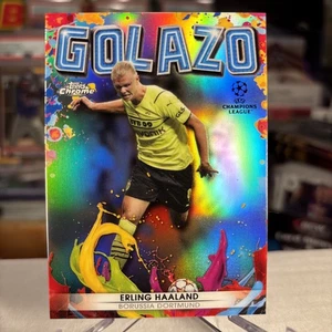 Erling Haaland 2021-22 Topps Chrome UCC UCL UEFA GOLAZO Refractor ⭐️ MINT GEM? - Picture 1 of 3