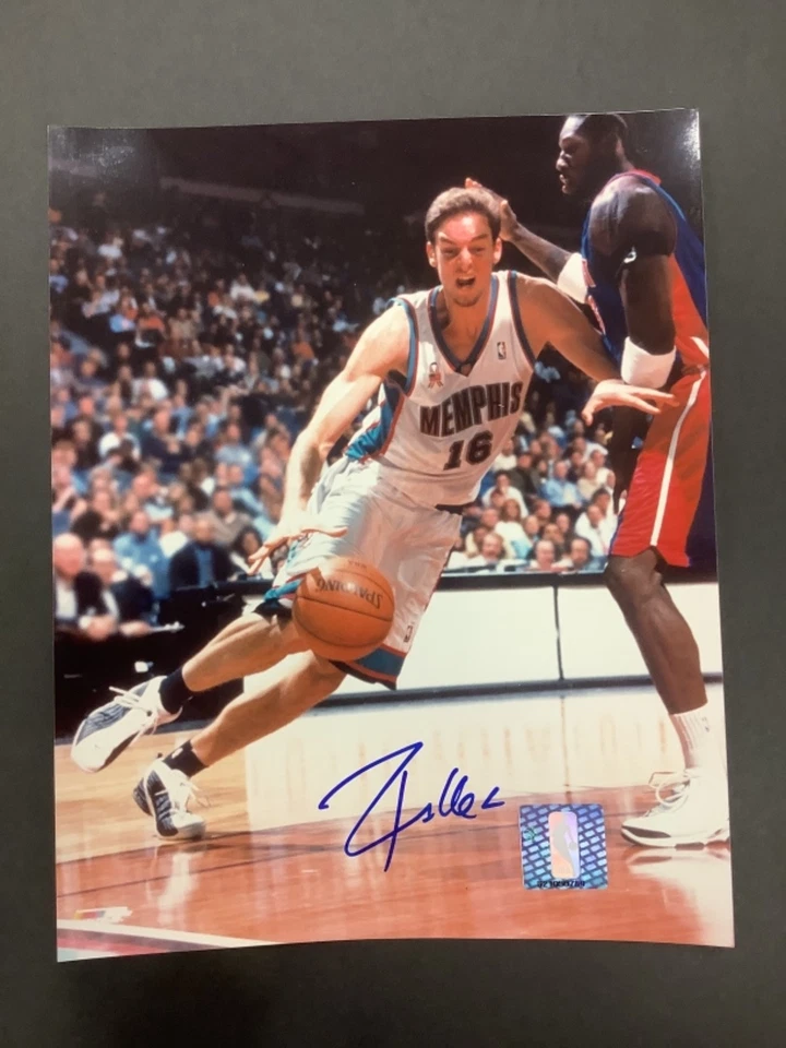 FOTO FIRMADA POR PAU GASOL 8x10 Memphis Grizzlies Lakers baloncesto certificado de autenticidad automático Foto 1 de 1