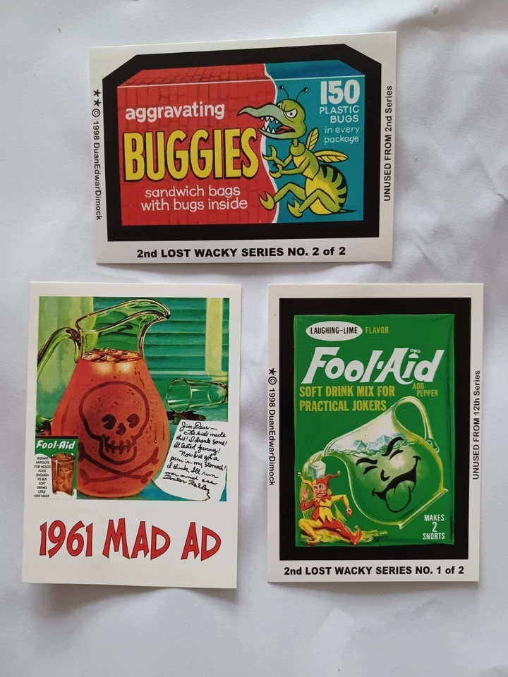 1998 DuaneDimock Lost Wacky Packages #2 promo sticker set ltd edition #0647 - Image 1 of 1