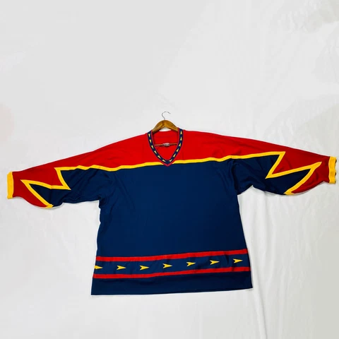 Atlanta Thrashers Jersey Mens Size XL Blank CCM Away Red Blue Orange Vintage Cover