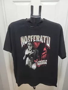 Maglietta Retro Horror - NOSFERATU -NWOT XLarge Nera 'Sinfonia dell'Horror' Film S/S - Foto 1 di 4