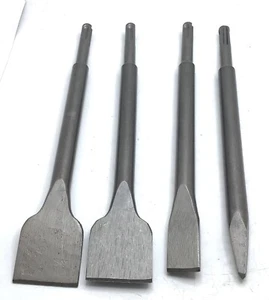 SDS PLUS CHISEL SET FOR SDS+ ROTARY HAMMERS W/ TILE CHISEL 4 PIECES AND CASE - Picture 1 of 4