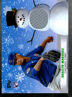 B0419- 2021 Topps Walmart Holiday Relics #WRCBM Brailyn Marquez - NM-MT - Image 1 of 2
