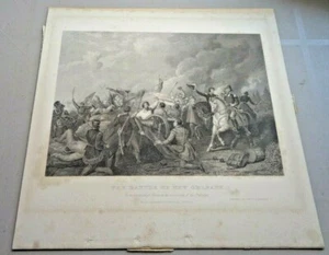 Rare Ca 1856 Thomas Phillibrown Steel Engraving "The Battle of New Orleans" - Picture 1 of 4