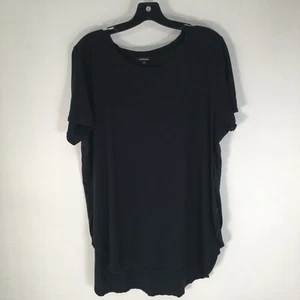Ambiance Blouse Women's 3X Black Short Sleeves Top - Picture 1 of 7
