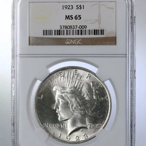 1923 Peace $1 NGC Certified MS65 - Picture 1 of 2