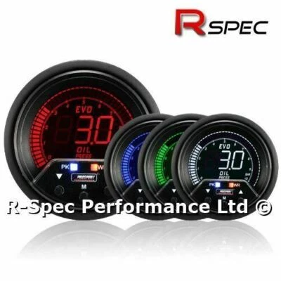 Prosport 60mm Premium Evo Peak / Adjustable Warning LCD Öldruckanzeige - BAR - Bild 1 von 4