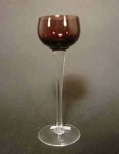 Art Deco - Likörglas mit violetter Kuppa, um 1930. - Picture 1 of 1