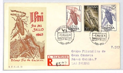 IFNI SPANISH MOROCCO FDC 1964 DIA DEL SELLO Spain Colonies{samwells}XP227 - Image 1 of 4