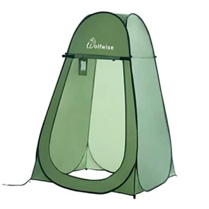 Portable Pop Up Privacy Shower Tent Spacious 47.2" L x 47.2" W x 74.8" H Green - Picture 1 of 7
