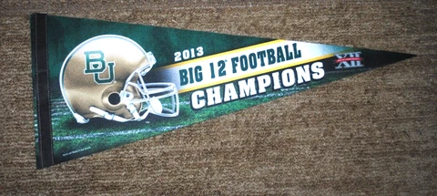 Baylor Bears 2013 Big 12 Football Champions 29" pennant, Wincraft, excellent Cover