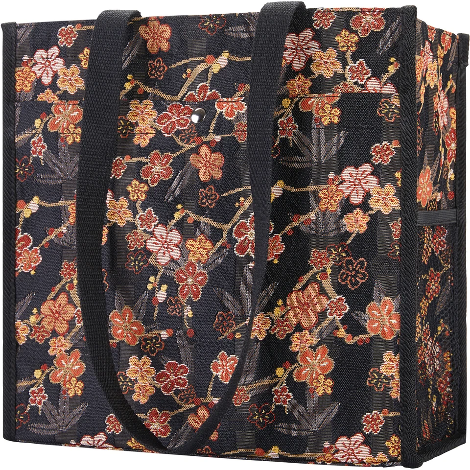 Signare Tapestry Shopping Bag Tote in Ume Sakura Floral Design - Image 1 of 4