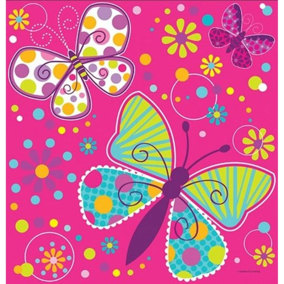 Plastic Banquet Table Cover, Butterfly Sparkle - Image 1 of 1