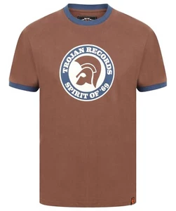 * SALE * MENS TROJAN SPIRIT OF 69 COTTON T-SHIRT BROWN 8483 - SIZE 3XL ONLY - Picture 1 of 9