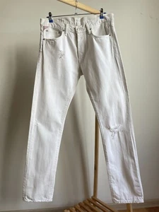 Denim And Supply Ralph Lauren Distressed Slim White Denim Size 33x34 - Bild 1 von 13