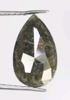 1.59 Ct, Natural Loose Diamond Pear Shape Grey Color Rustic Diamond For Ring - Image 1 of 4