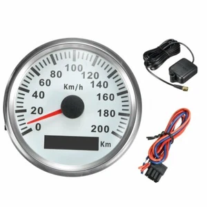 85mm GPS 200KM/H Speedometer Gauge for Car Truck Motorcycle Marine ATV UTV White - Picture 1 of 8