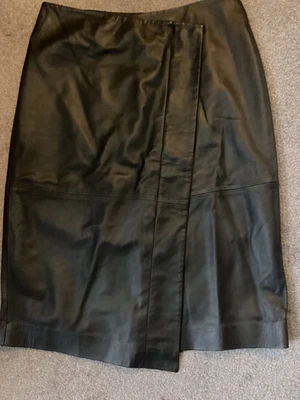 Falda frontal envolvente de cuero MADEWELL USA REAL talla S UK12/14 Foto 1 de 4