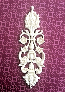Applique ornate resin decoration for furniture, wall, moulding decorative, pedim - Picture 1 of 13