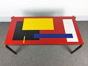 Tavolino 1960 Decorazione Mondrian Memphis, No Sottsass - Bild 1 von 12