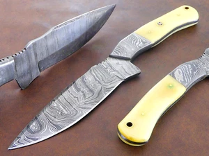 Handmade Damascus 10.5 inch Chef Knife For Kitchen Cutlery, Real Bone Handle - Picture 1 of 18