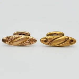 Antique Gold Filled Top Cufflinks Pat 02 - Picture 1 of 8