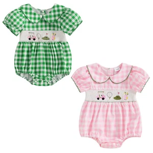 Baby Mädchen Strampler Sommer Body Prinzessin Jumpsuit Stickerei Taufe Niedlich - Bild 1 von 33