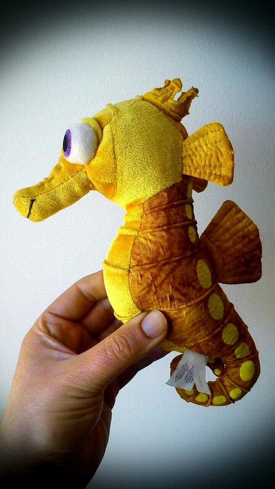 Finding Nemo Seahorse Soft Toy/Plush (Disney Pixar, Sheldon, 9.5") - VGC - Image 1 of 4