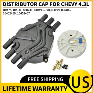 Rotor D465 10452457 and Distributor Cap 10452458 D328A Kit For GM Chevrolet 4.3 - Foto 1 di 10
