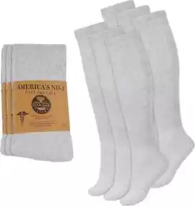 Men Diabetic Over the Calf Socks Knee High circulatory Health Cotton 6-12Pairs - Picture 1 of 45