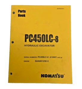 2010 KOMATSU PC450LC-8 HYDRAULIC EXCAVATOR PARTS BOOK A10001 SAA6D125E-5 MANUAL - Picture 1 of 2