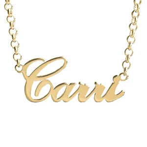 Personalisierte Erbskette Gelbgold vergoldet JEDER NAME + Geschenkbox/Etui - Bild 1 von 13