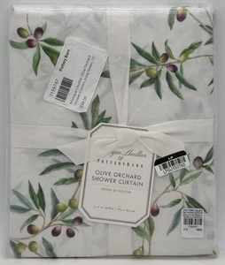 Pottery Barn Monique Lhuillier Olive Orchard Floral Shower Curtain ~ 72 x 72 - Bild 1 von 2