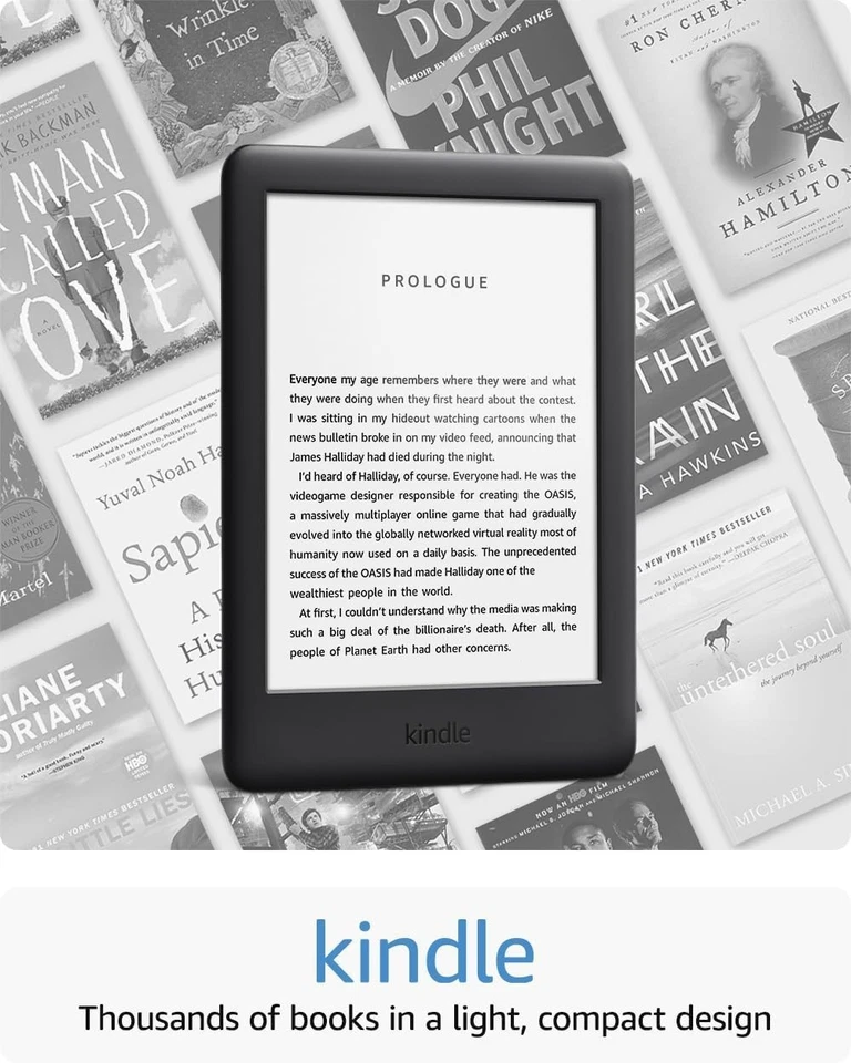 Amazon Kindle 6" 10th Gen E-Reader With Front Light 4GB WiFi Glare Free Black - Image 1 of 4