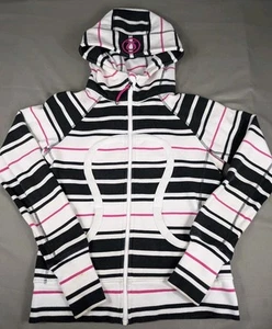 Sudadera Lululemon para mujer 6 rosas a rayas con capucha de buceo - Imagen 1 de 8