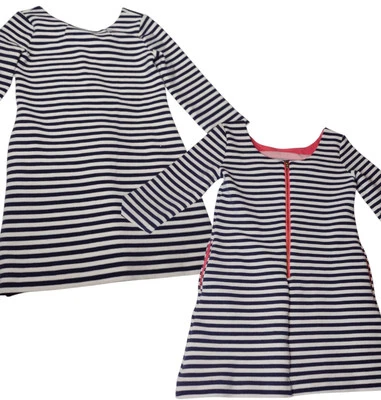 Lily Pulitzer Kids Charlene Striped Dress Sz S Back Zip Pockets Stretch Nautical - Image 1 of 4