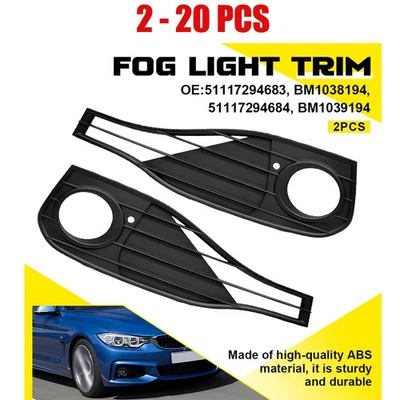 Ajuste BMW 2015-2016 435i Gran Coupé Base 2-20 piezas Negro Faro Antiniebla Bisel Cubierta Conjunto Foto 1 de 4