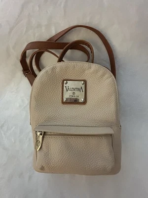 Valentina 女式皮革迷你背包灰色石板蓝色意大利意大利 — 第 1/4 张图片