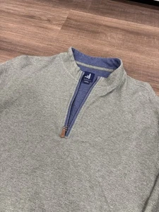 Johnnie-O Sweater Men Large Green 1/4 Zip Essential Pullover Performance - Picture 1 of 6