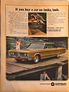 Chrysler New Yorker 4-Türer Hardtop Spice Gold Metallic 1966 Oldtimer Printwerbung - Bild 1 von 1