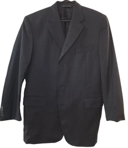 Jack Victor Collection Men’s 42R Navy Pinstripe Blazer Super 110s Wool Italian F - Picture 1 of 12
