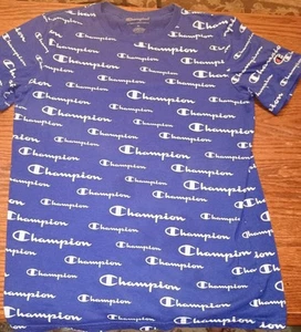 Children/ Youth XL Blue Champion Logo Printed T-shirt - Picture 1 of 3