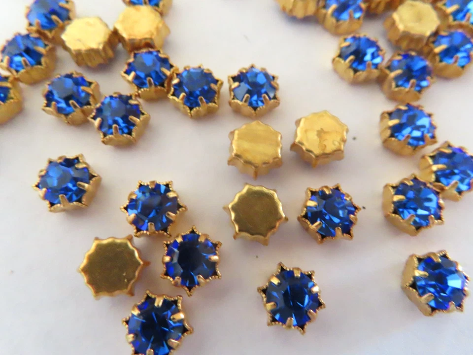 72 diamantes de imitación Swarovski 29ss zafiro/estatón estrellas. Foto 1 de 1