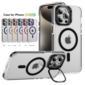 Clear Camera Stand Mag Safe Shockproof Case For iPhone 16 Pro Max 15 14 13 12 11 - Picture 1 of 22