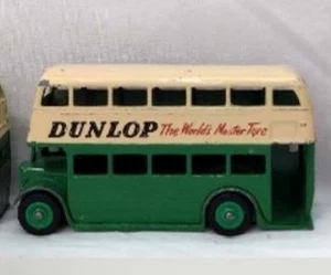 Dinky Supertoys Dunlop Double Decker Bus Green Vintage - Picture 1 of 1
