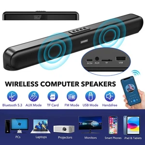 TV Soundbar Głośnik Bluetooth Stereo Subwoofer Bluetooth Komputer Głośnik. - Zdjęcie 1 z 19