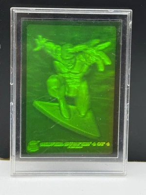 1994 MARVEL UNIVERSE SILVER SURFER CARD #4 3D HOLOGRAM VINTAGE NM - Image 1 of 4