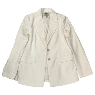Abrigo deportivo chaqueta blazer de pana blanca Worthington para mujer Foto 1 de 2