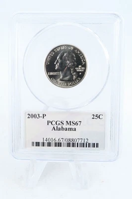 2003-P PCGS MS67 Alabama State Quarter Business Strike 25C - Image 1 of 2