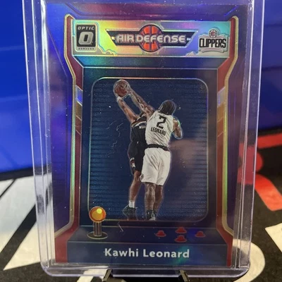 2020-2021 Panini Donruss Optic KAWHI LEONARD Air Defense Purple Holo #4 Prizm - Image 1 of 2
